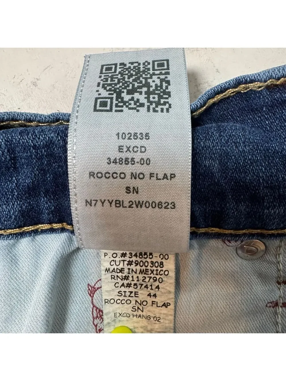 True Religion Rocco Relaxed Skinny Jeans Blue Size 44 No Flap